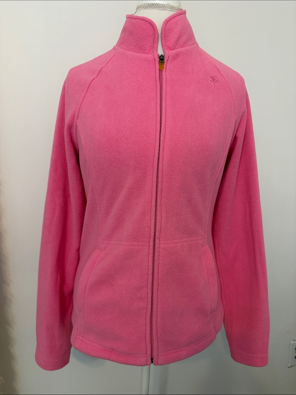 Lilly Pulitzer, Women’s Pink Full-Zip Fleece Jacket Sz Med